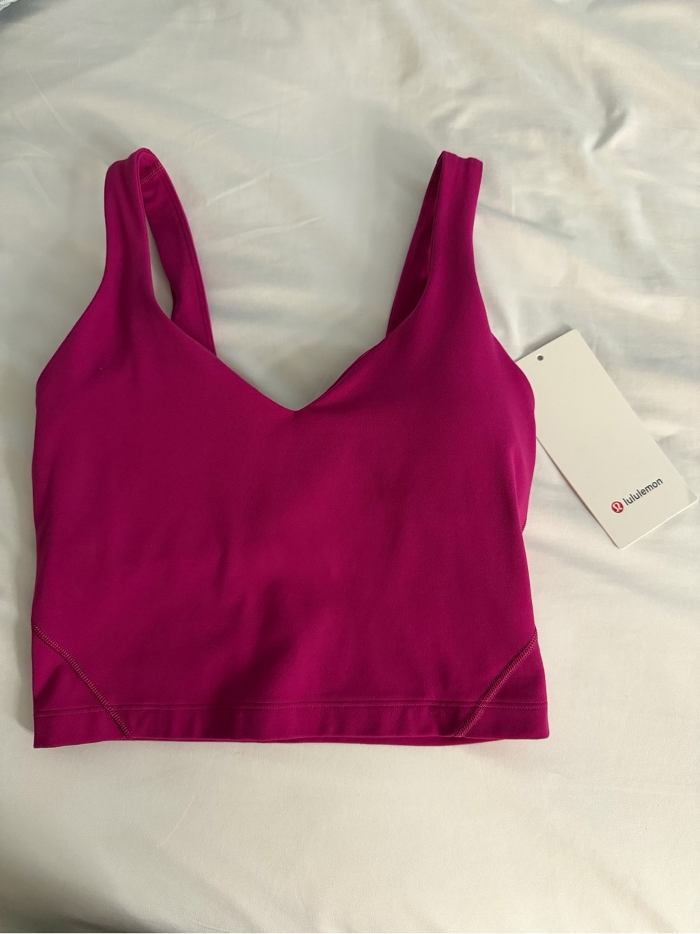lululemon athletica Deep Pink V-Neck Longline Sports Bra